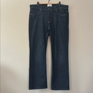 NWOT Paige Men’s Relaxed Straight Leg Doheny Jeans Sz 34 Dark Indigo‎ Blue Rinse